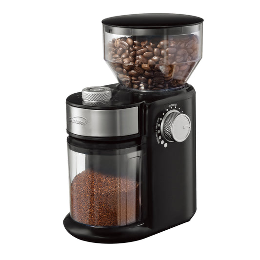 Brentwood 8 oz Automatic Burr Coffee Bean Grinder Mill in Black