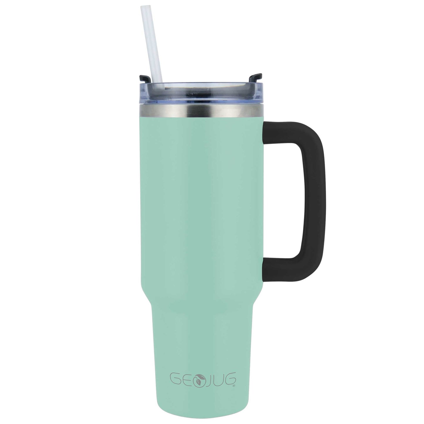Brentwood GEOJUG 40oz Insulated Stainless Steel Tumbler Cup in Blue w Handle