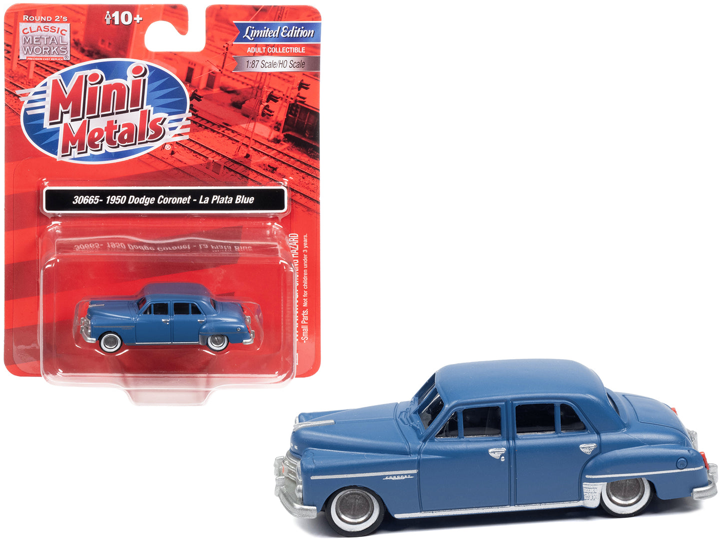 1950 Dodge Coronet La Plata Blue 1/87 HO Scale Model Car Classic Metal Works