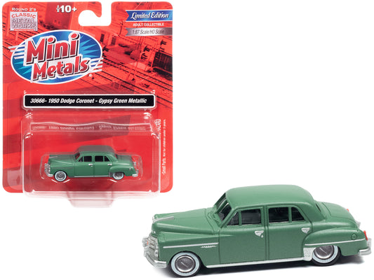 1950 Dodge Coronet Gypsy Green Metallic 1/87 HO Scale Model Car Classic Metal W