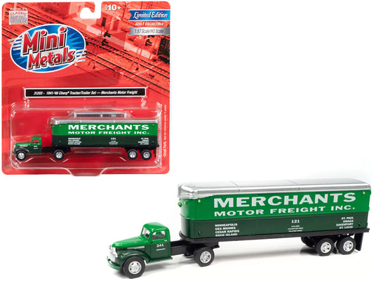 1941-1946 Chevrolet Truck Trailer Set Merchants Motor Freight Inc. Green Dark G