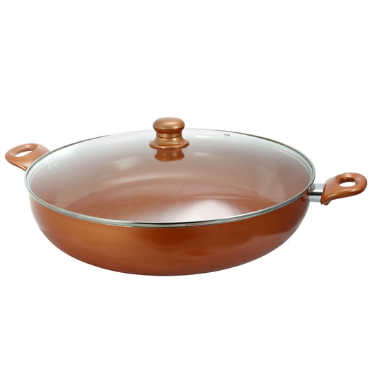 Better Chef 10" Copper Colored Ceramic Coated Deep Fryer w lid