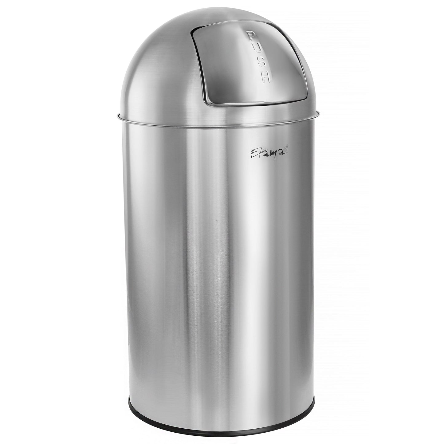 Elama 50 Liter Large 13 Gallon Push Lid Stainless Steel Cylindrical Home & Kitch