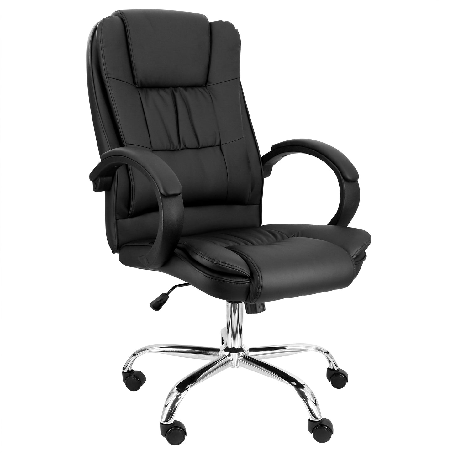 Elama High Back Adjustable Faux Leather Office Chair Black