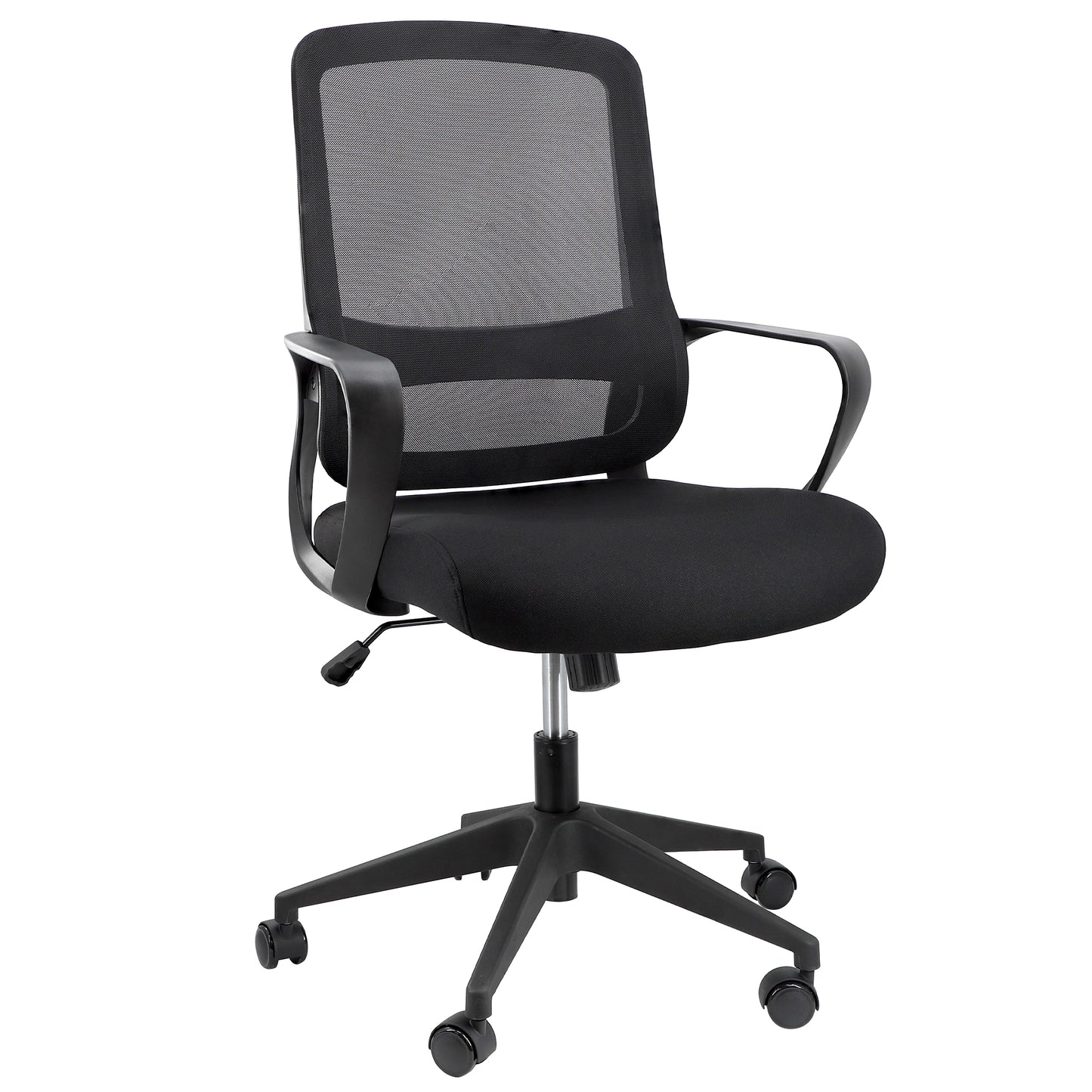 Elama Mid Back Adjustable Mesh & Fabric Office Chair Black