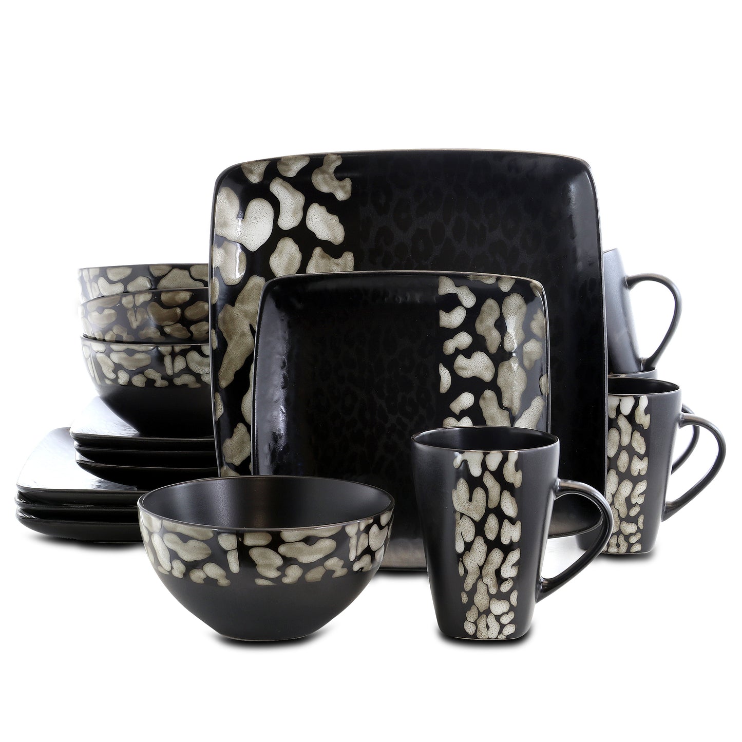 Elama Savannah 16 pc Stoneware Dinnerware Set