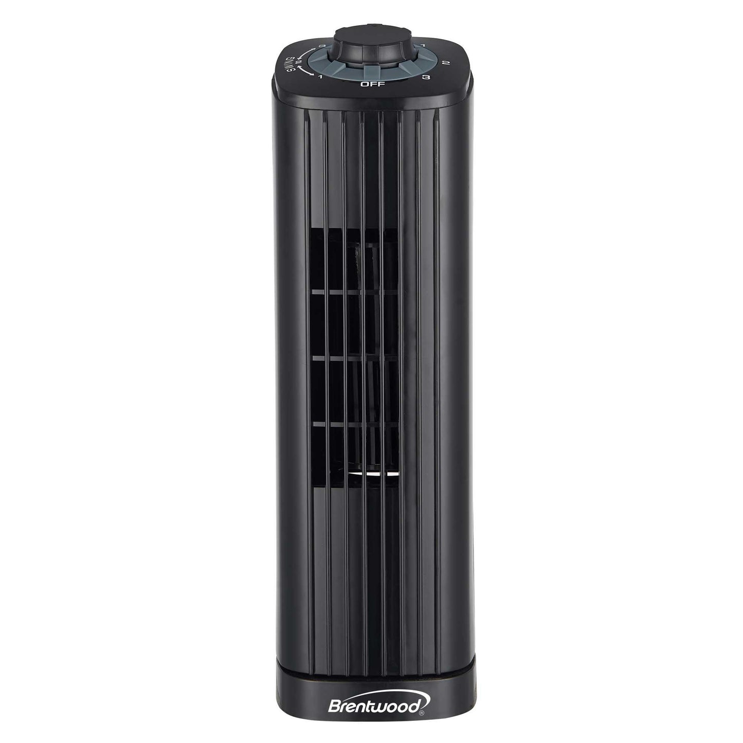 Brentwood 14" 3-Speed Oscillating Portable Tower in Black
