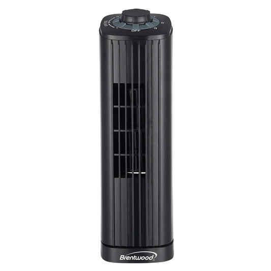 Brentwood 14" 3-Speed Oscillating Portable Tower in Black