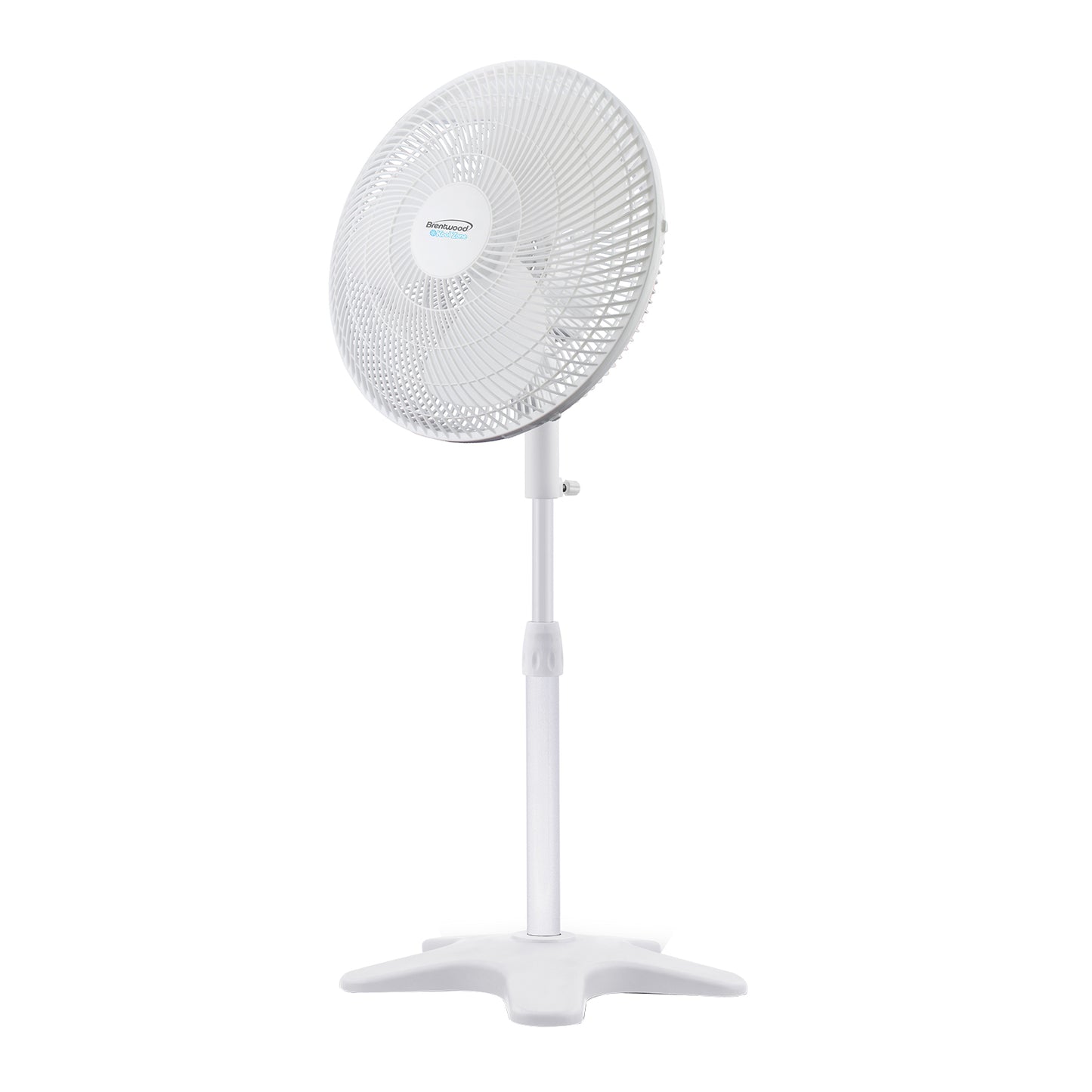 Brentwood Kool Zone F-16SPW 3-Speed 16" Oscillating Stand Fan, White