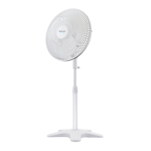 Brentwood Kool Zone F-16SPW 3-Speed 16" Oscillating Stand Fan, White