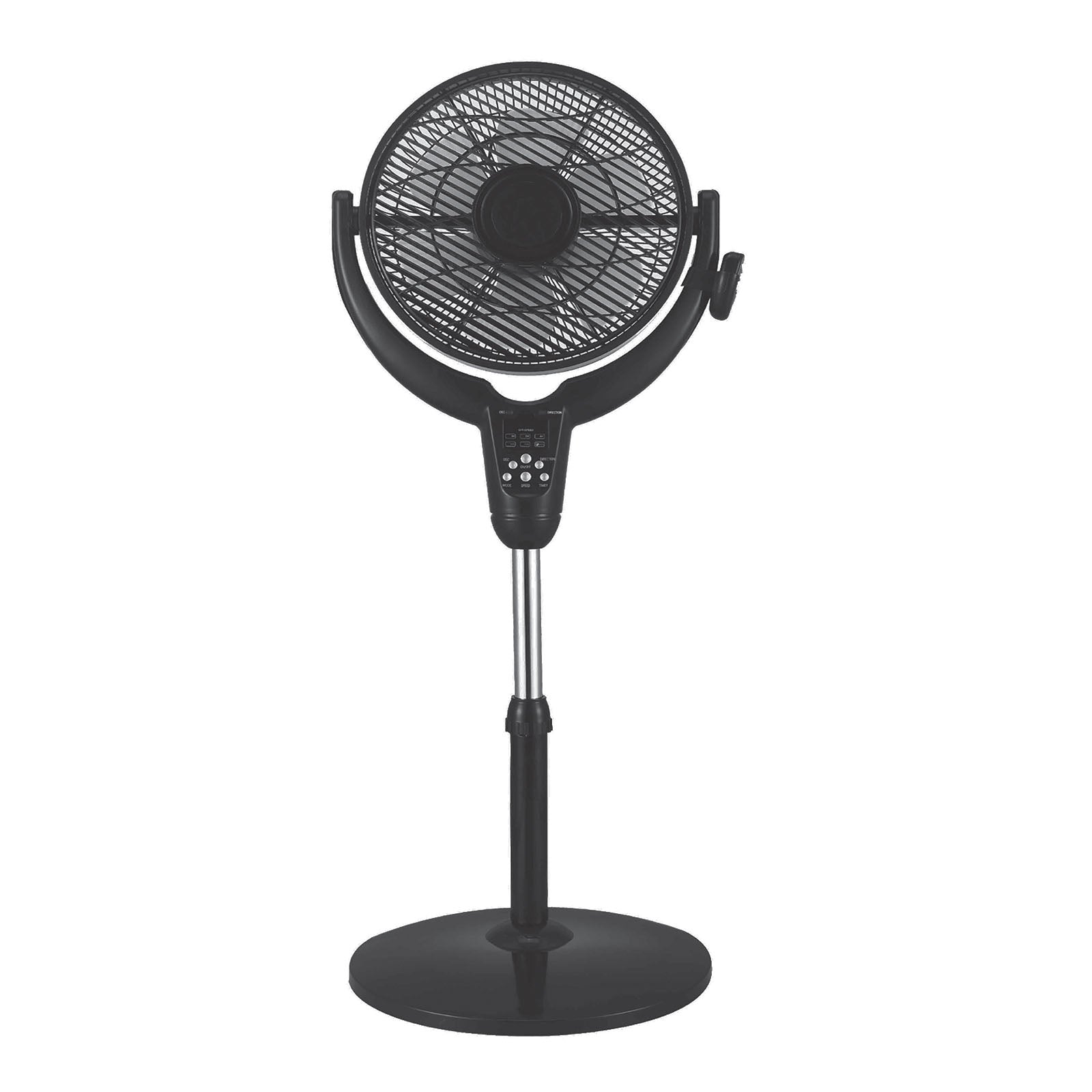 Optimus 14" Louver Rotating Oscil Pedestal Air Circulator w Remote LED & Timer