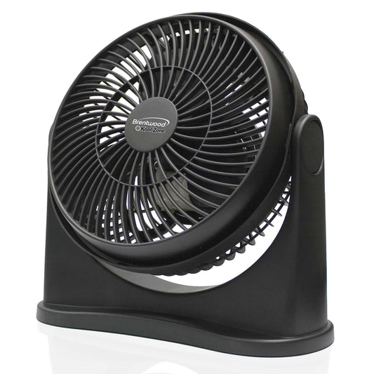 Brentwood 8" 3-Speed Air Circulator Fan Adjustable & Wall Mountable w Tilt