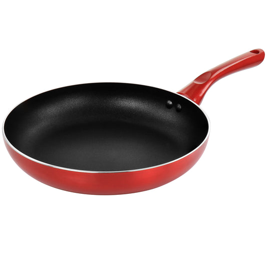 Better Chef 10" Silver Metallic Non Stick Gourmet Fry Pan in Red