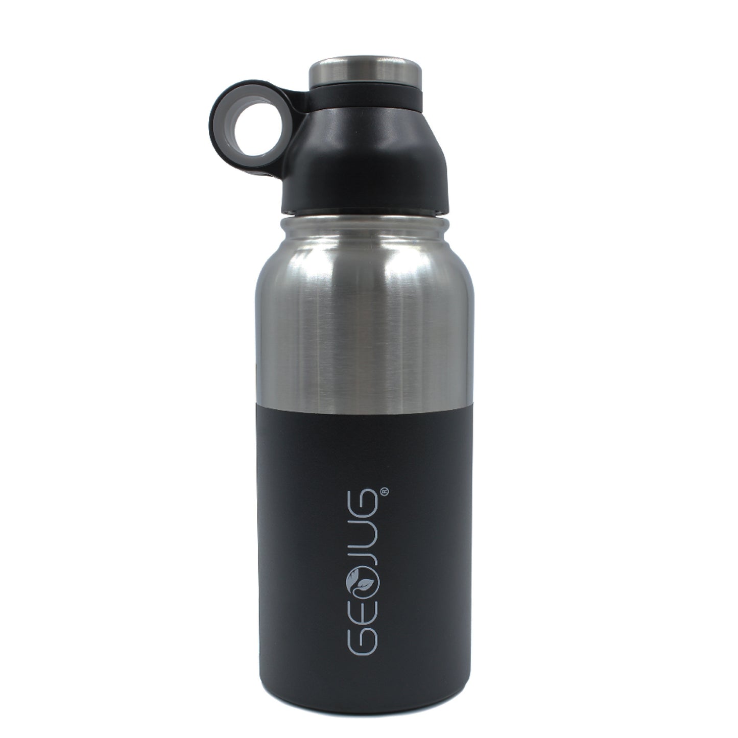Brentwood GeoJug 32oz Stainless Steel Vacuum Insulated Water Bottle Black