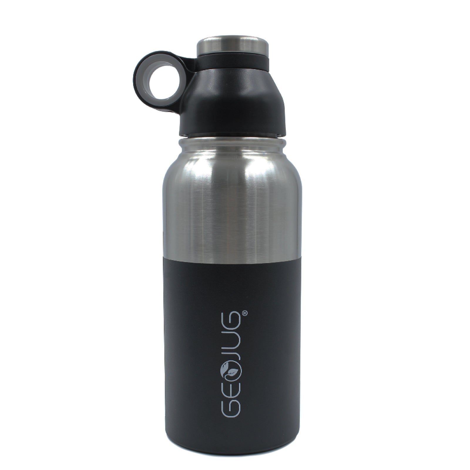 Brentwood GeoJug 32oz Stainless Steel Vacuum Insulated Water Bottle Black