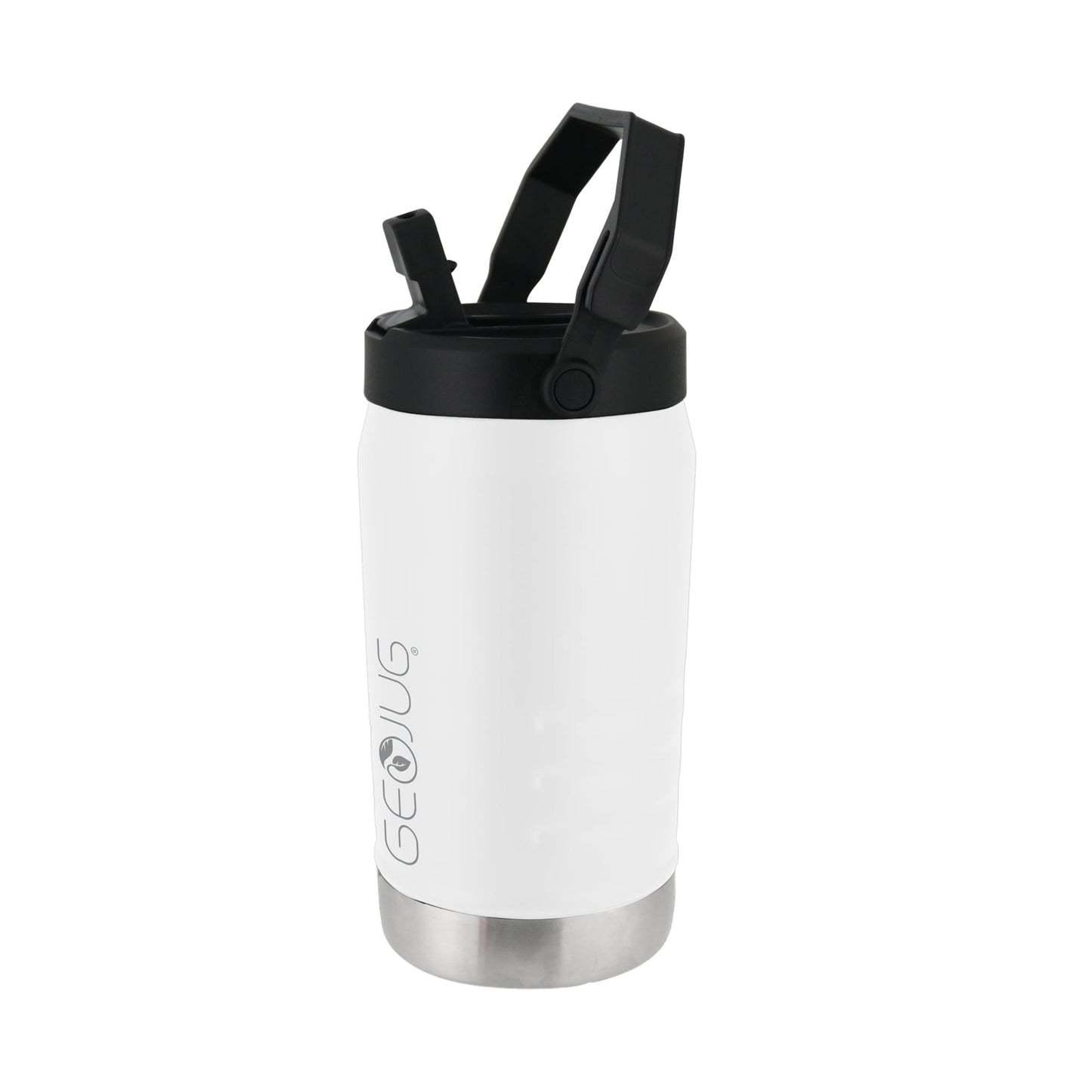 Brentwood GeoJug 40 Ounce Stainless Steel Insulated Water Bottle in Cream w Spor