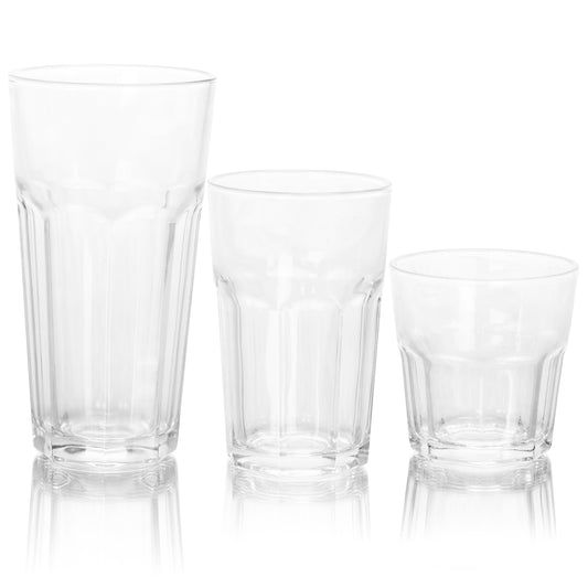 Better Chef 18-pc Glassware Beverage Glass Cup Set in Assorted Sizes