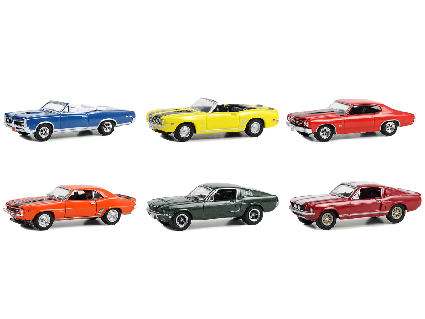 Woodward Dream Cruise Set of 6 Pcs Series 1 1/64 Diecast Cars Greenlight