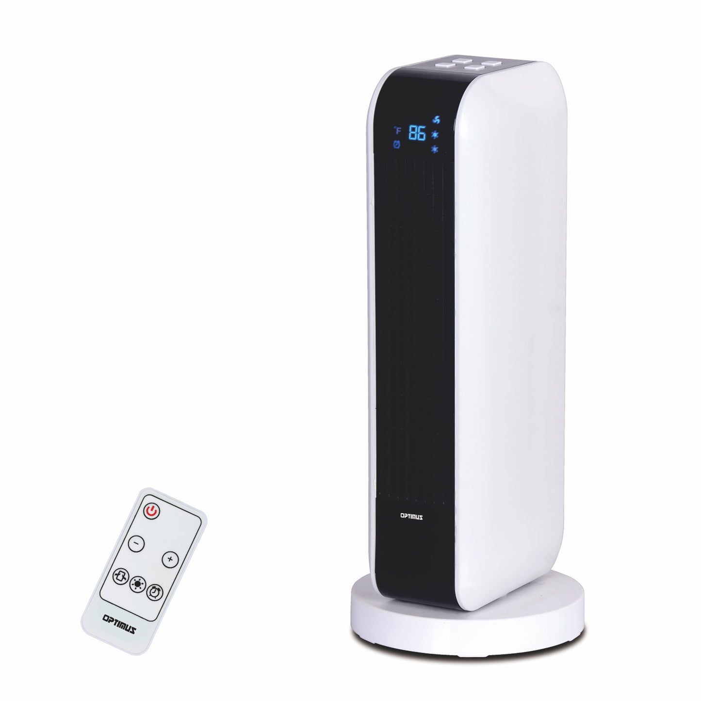 Optimus 17" Oscillating Tower Heater H-7319 w Remote & Digital Temp Display