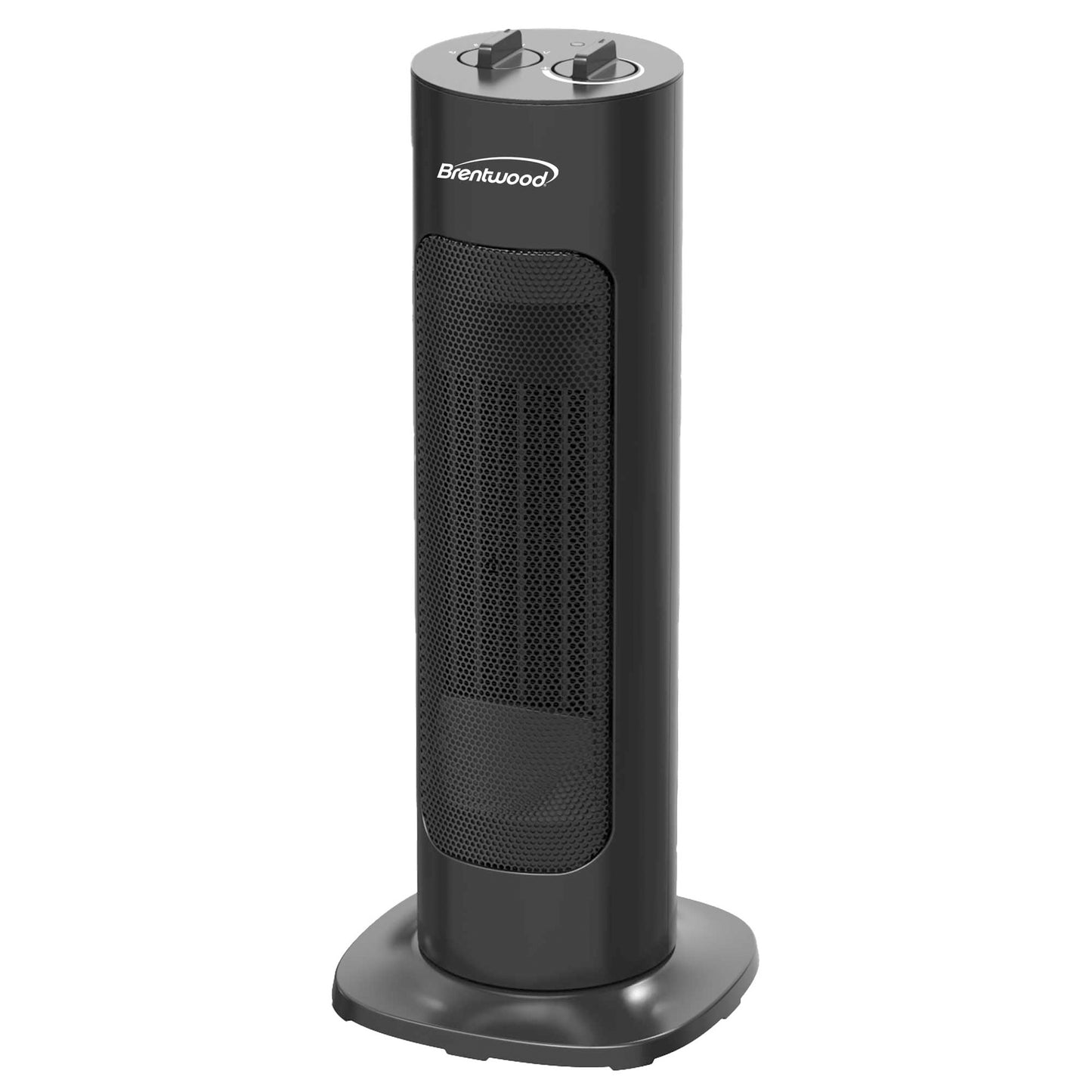 Brentwood 1500 Watt Portable Oscillating Ceramic Tower Space Heater in Black