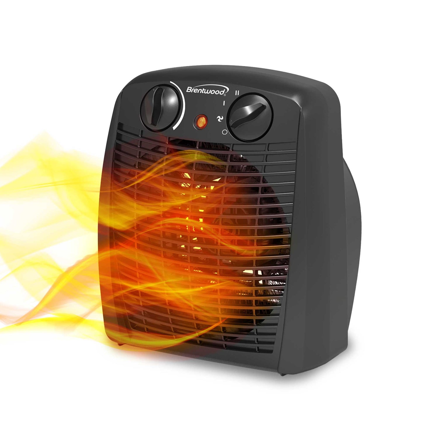 Brentwood 1500-Watt Portable Electric Space Heater & Fan in Black