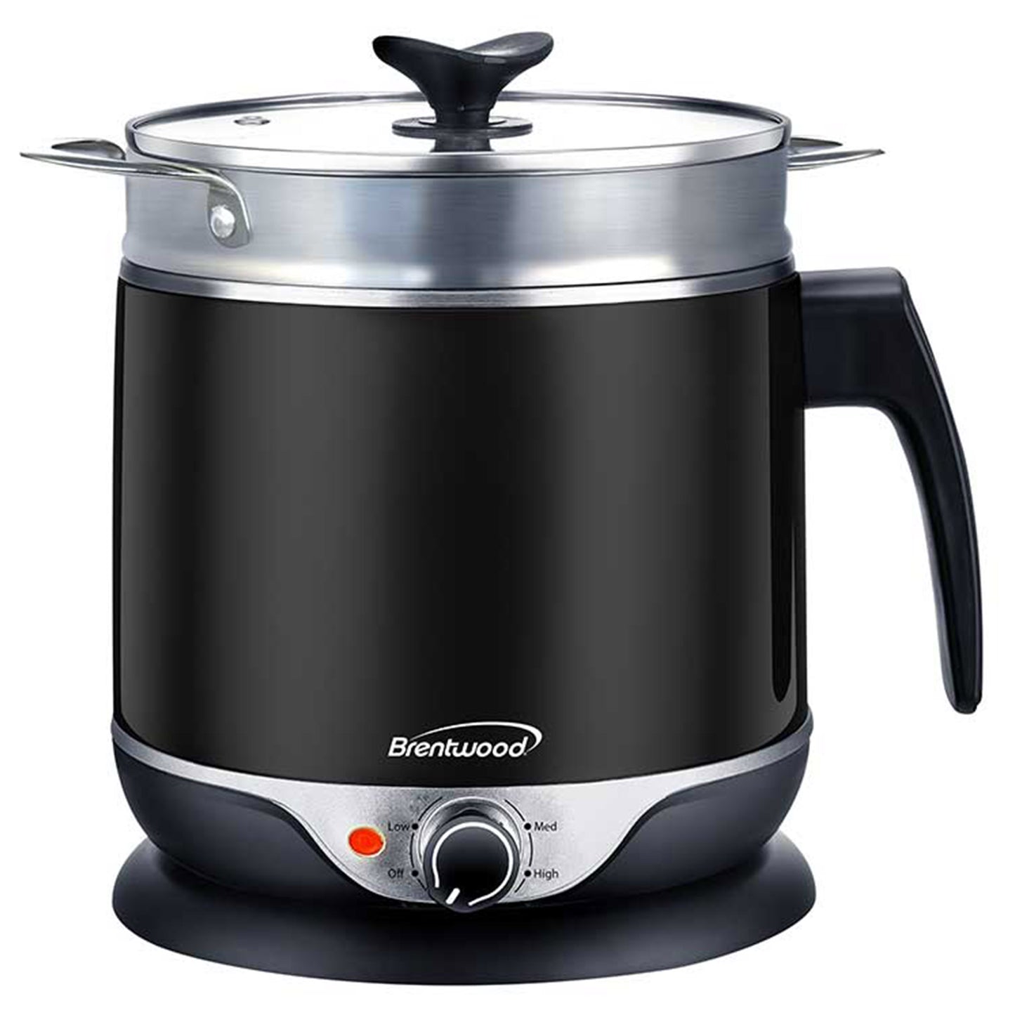 Brentwood Stainless Steel 1.9 Qt Cordless Electric Hot Pot Cooker & Food Steame