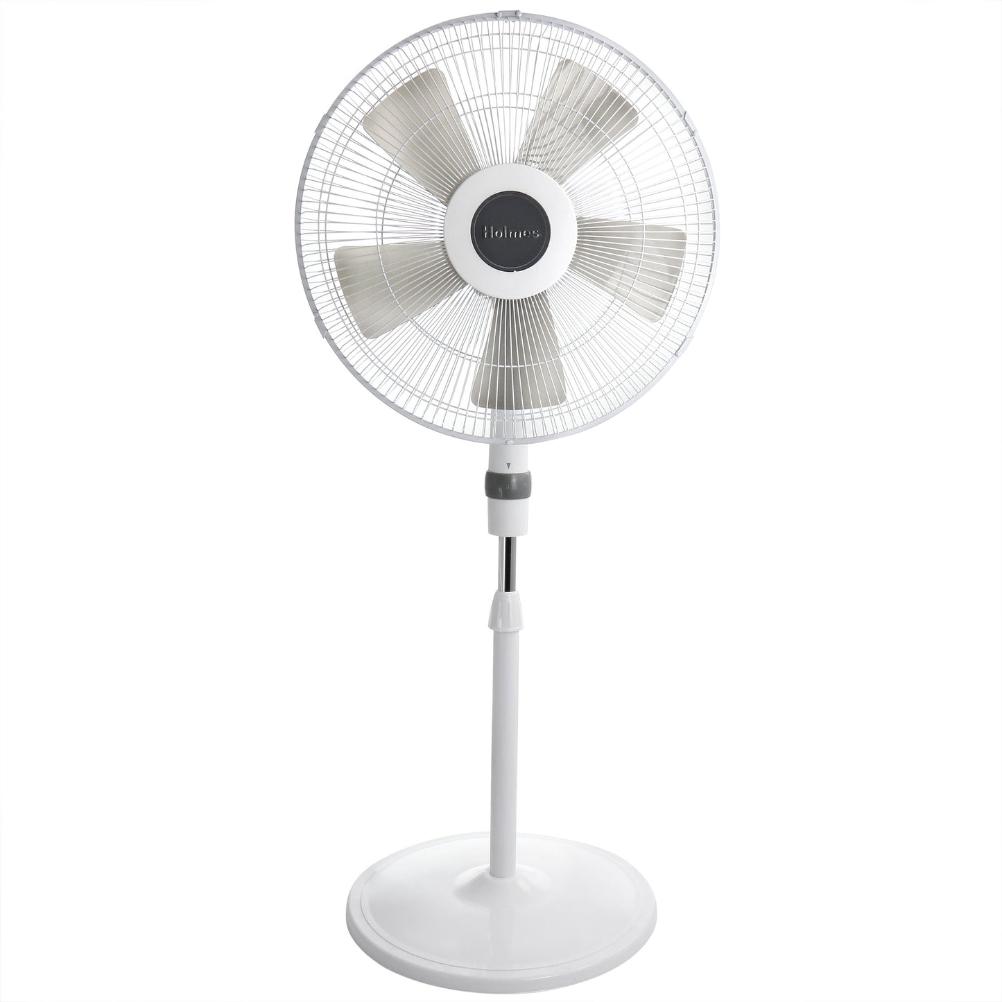 Holmes Oscillating 16" Blade Stand Fan w Metal Grill White