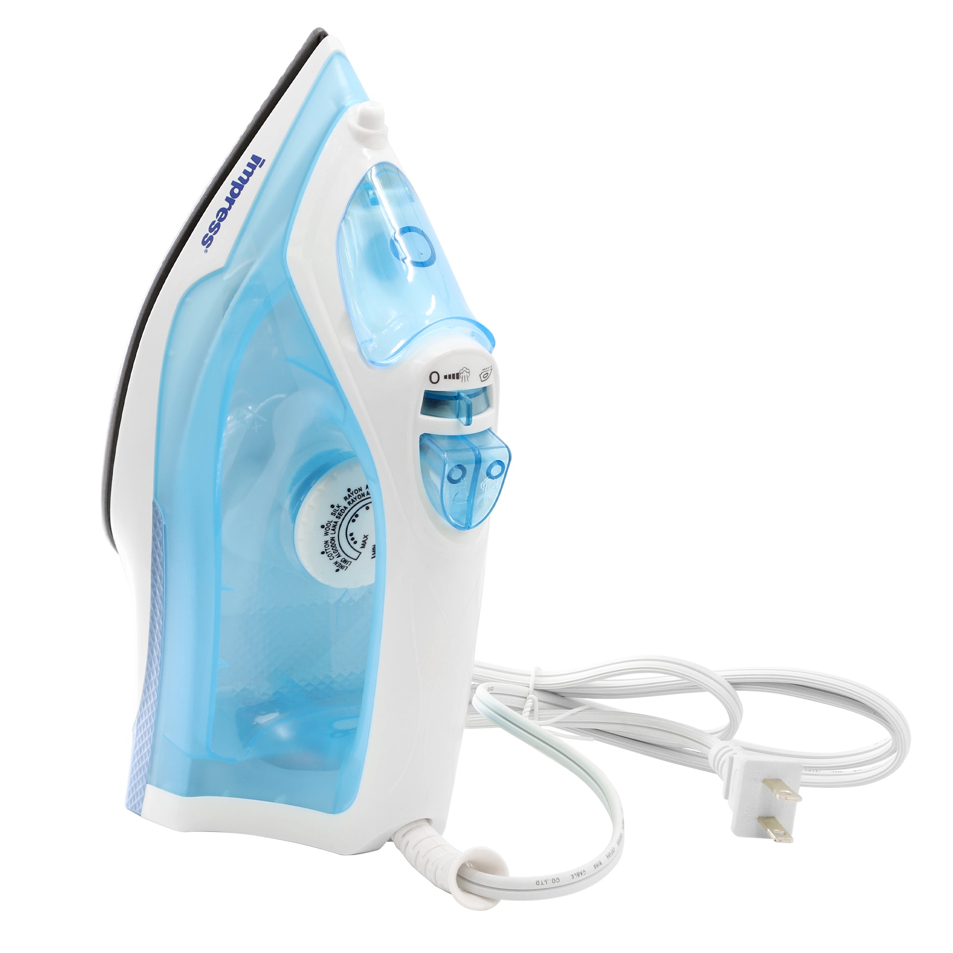 Impress Mid-Sized Spray Steam & Dry Iron in Blue w Nonstick Soleplate