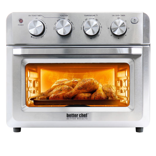 Better Chef Do-It-All 20 Liter Convection Air Fryer Toaster Broiler Oven in Sil
