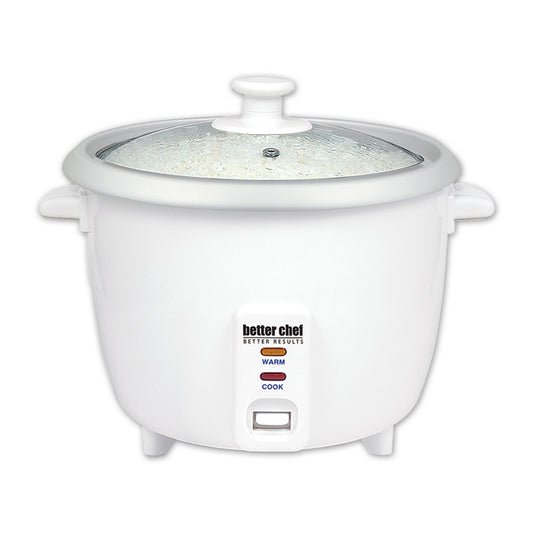 Better Chef White 8-Cup / 16-Cups Cooked Automatic Rice Cooker w Removable Bowl