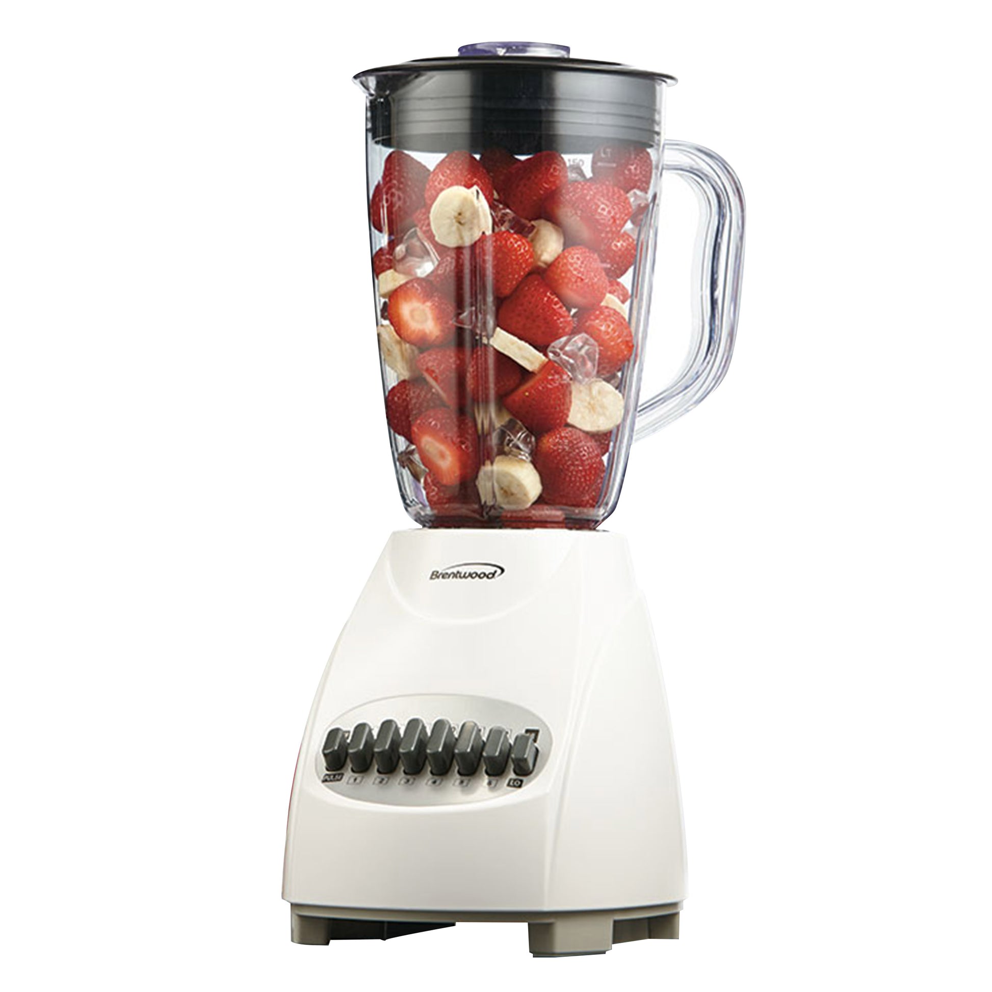 Brentwood 12 Speed Blender w Plastic Jar in White