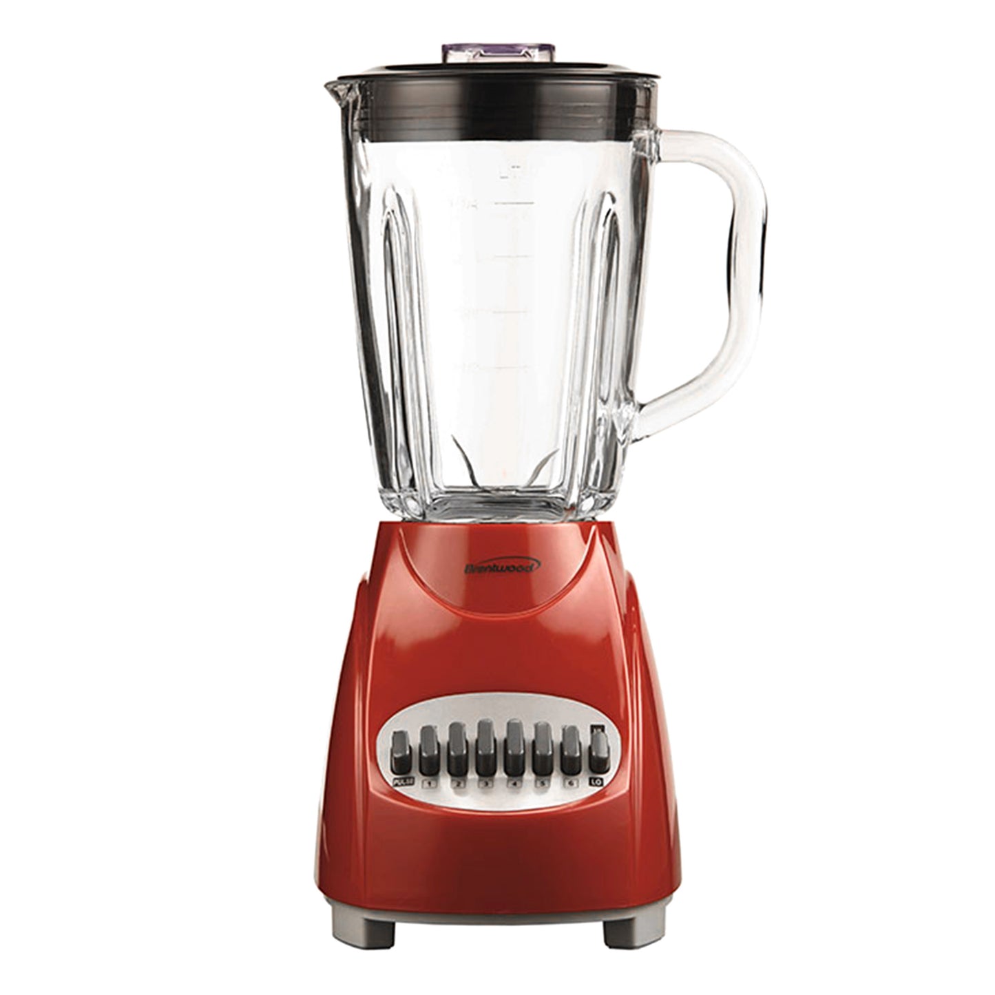 Brentwood RED 350W 12 Speed + Pulse Countertop Blender JB-920R w 42 oz Glass Jar