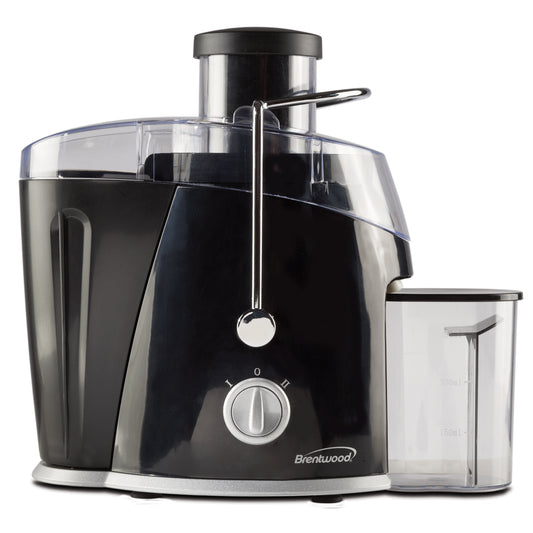 Brentwood 400W Black 2-Speed Juice Extractor with Graduated 15 oz Jar and Lid