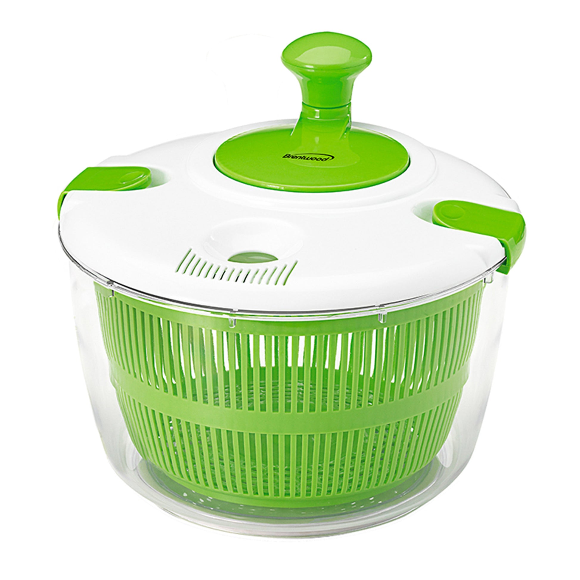 Brentwood 5 Qt Salad Spinner w Serving Bowl in Green