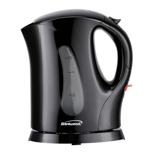 Brentwood 4 Cup 900 Watt Cordless Electric Tea Kettle in Black w Removable Mesh