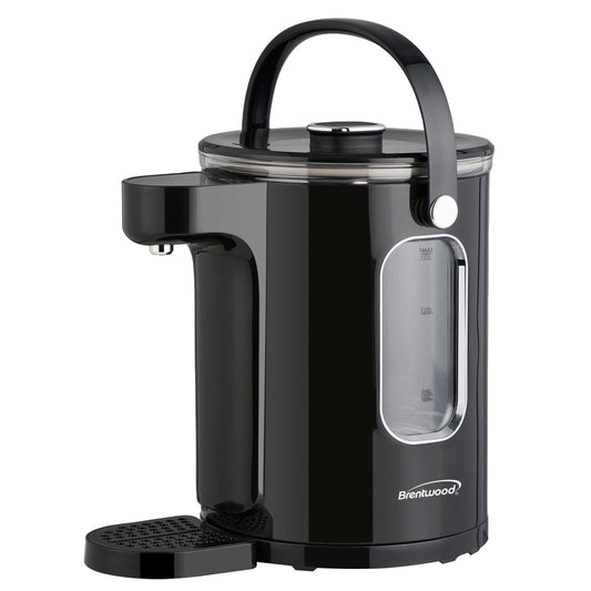 Brentwood 3 Liter 1100w Digital Glass Instant Hot Water Dispenser in Black w Tea