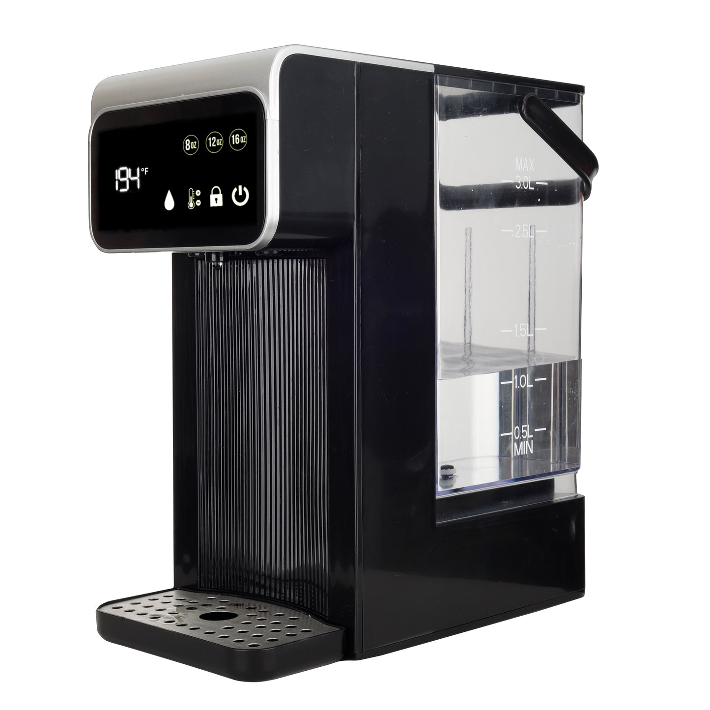 Brentwood 3-Liter 1800W Digital Instant Hot Water Dispenser in Black w 7 Tempera