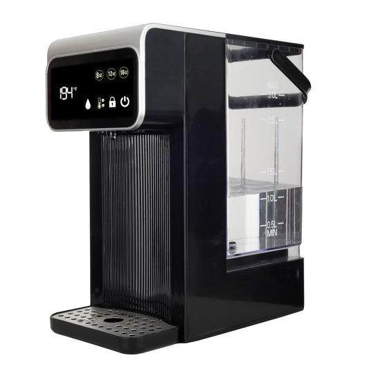 Brentwood 3-Liter 1800W Digital Instant Hot Water Dispenser in Black w 7 Tempera