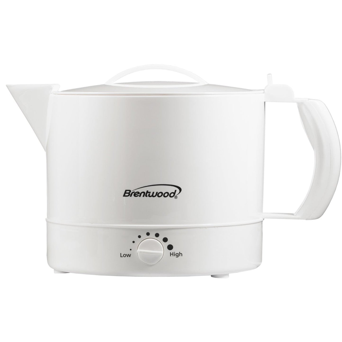 Brentwood 32 oz BPA-Free Plastic Electric Hot Pot w Adjustable Heat Flip-up Lid