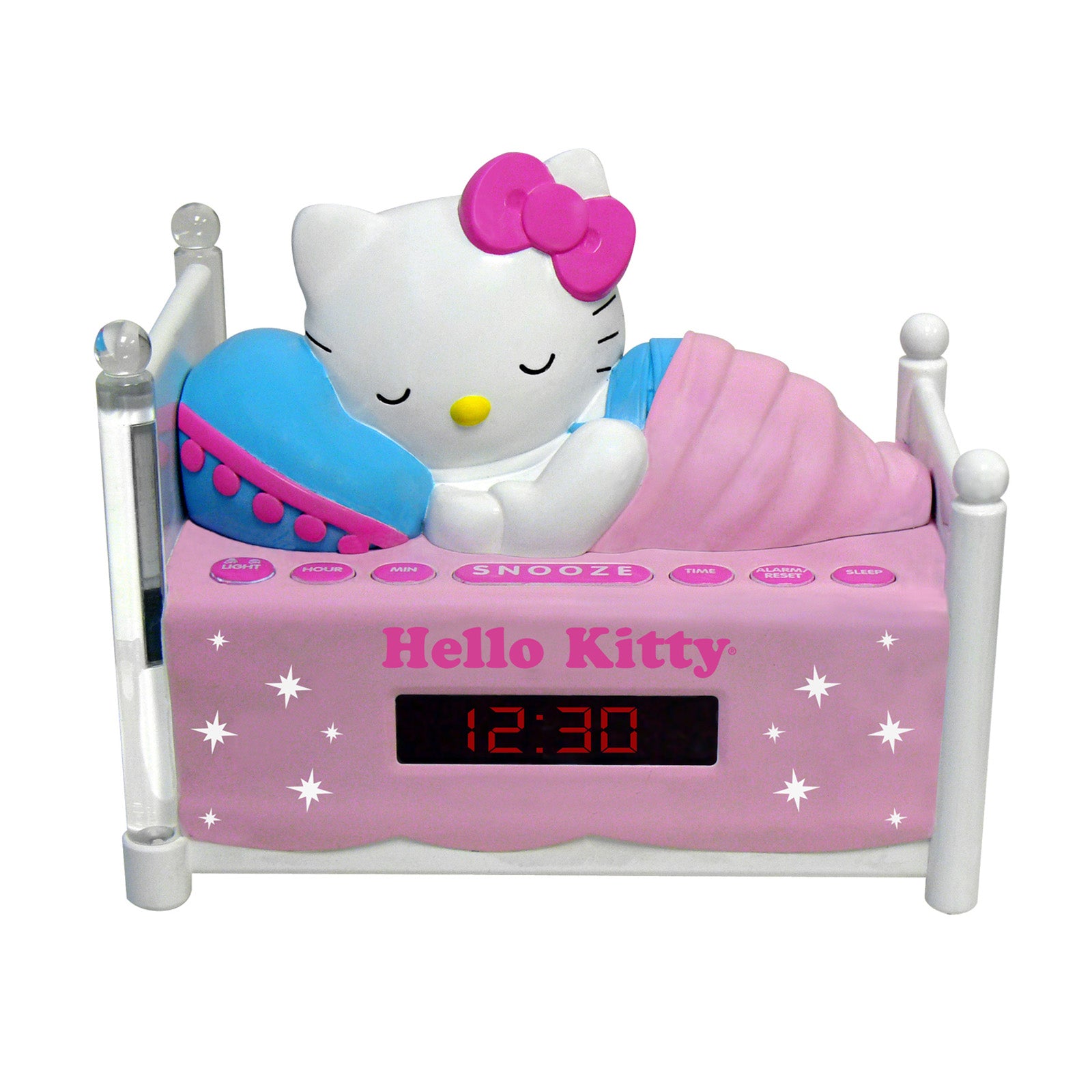 Hello Kitty Sleeping Kitty Alarm Clock Radio w Night Light