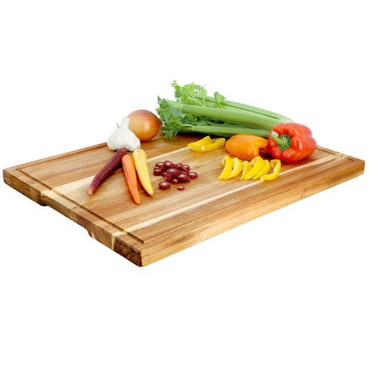MegaChef Acacia Wood 24 x 18" Large Cutting Prep & Serving Butcher Cutting Board