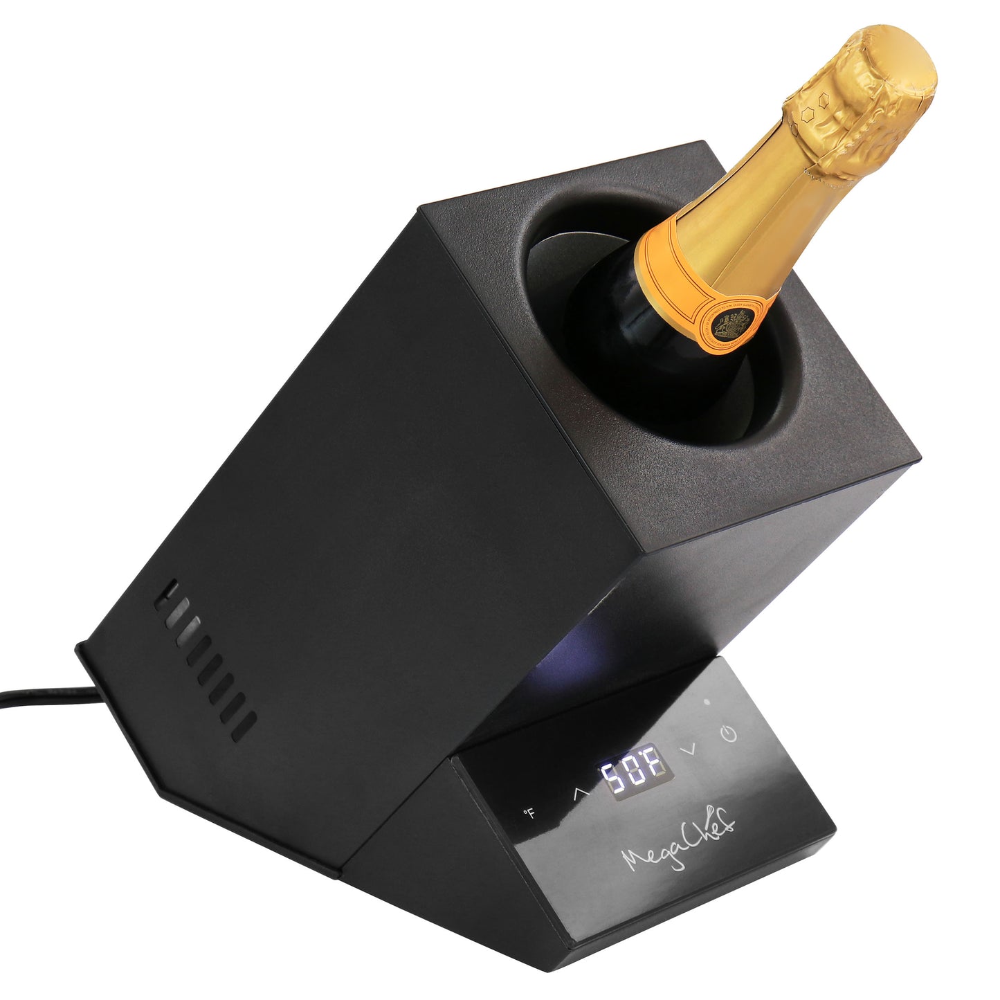 MegaChef Electric Wine Chiller w Digital Display in Black