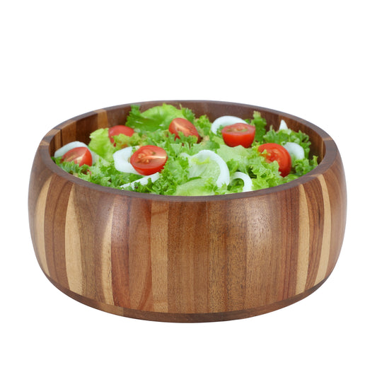MegaChef 9.75" Acacia Wood Salad Bowl
