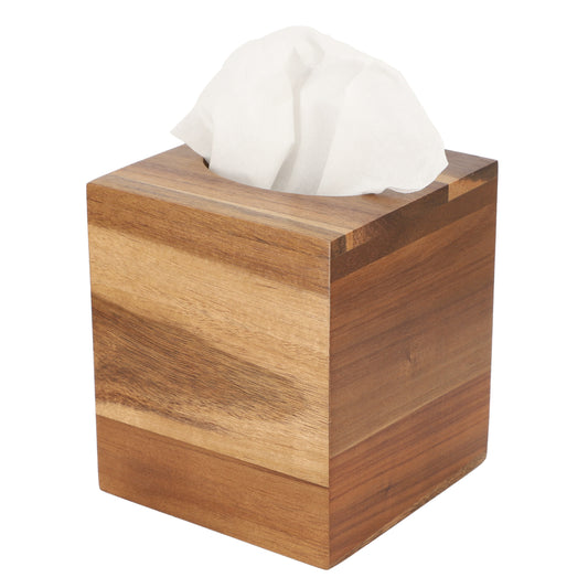 MegaChef Acacia Wood Tissue Box Holder