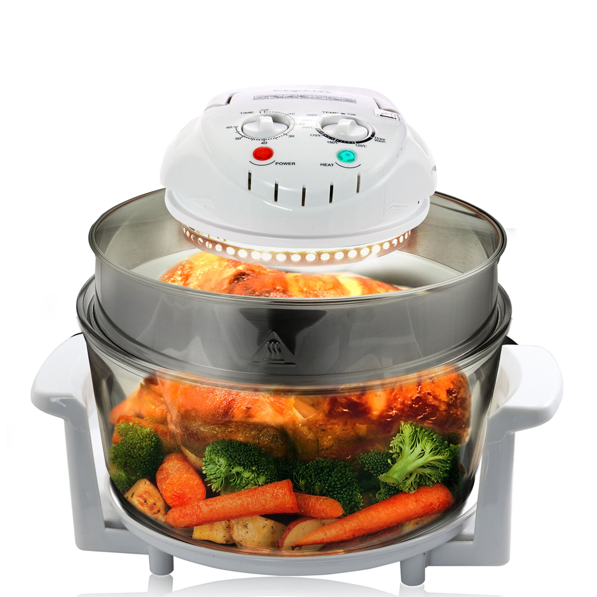 MegaChef Multipurpose Countertop 14.25" Halogen Oven Air Fryer/Rotisserie/Roast