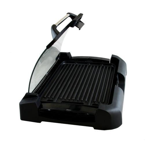 Megachef Reversible Indoor Grill & Griddle w Removable Glass Lid