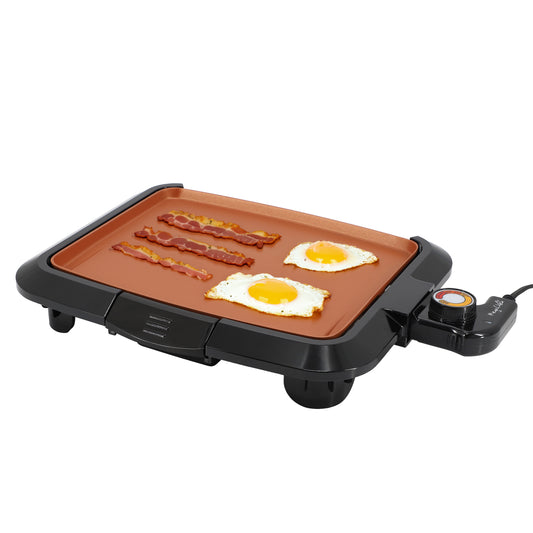 MegaChef 10.63" Electric Grill w Copper Coating