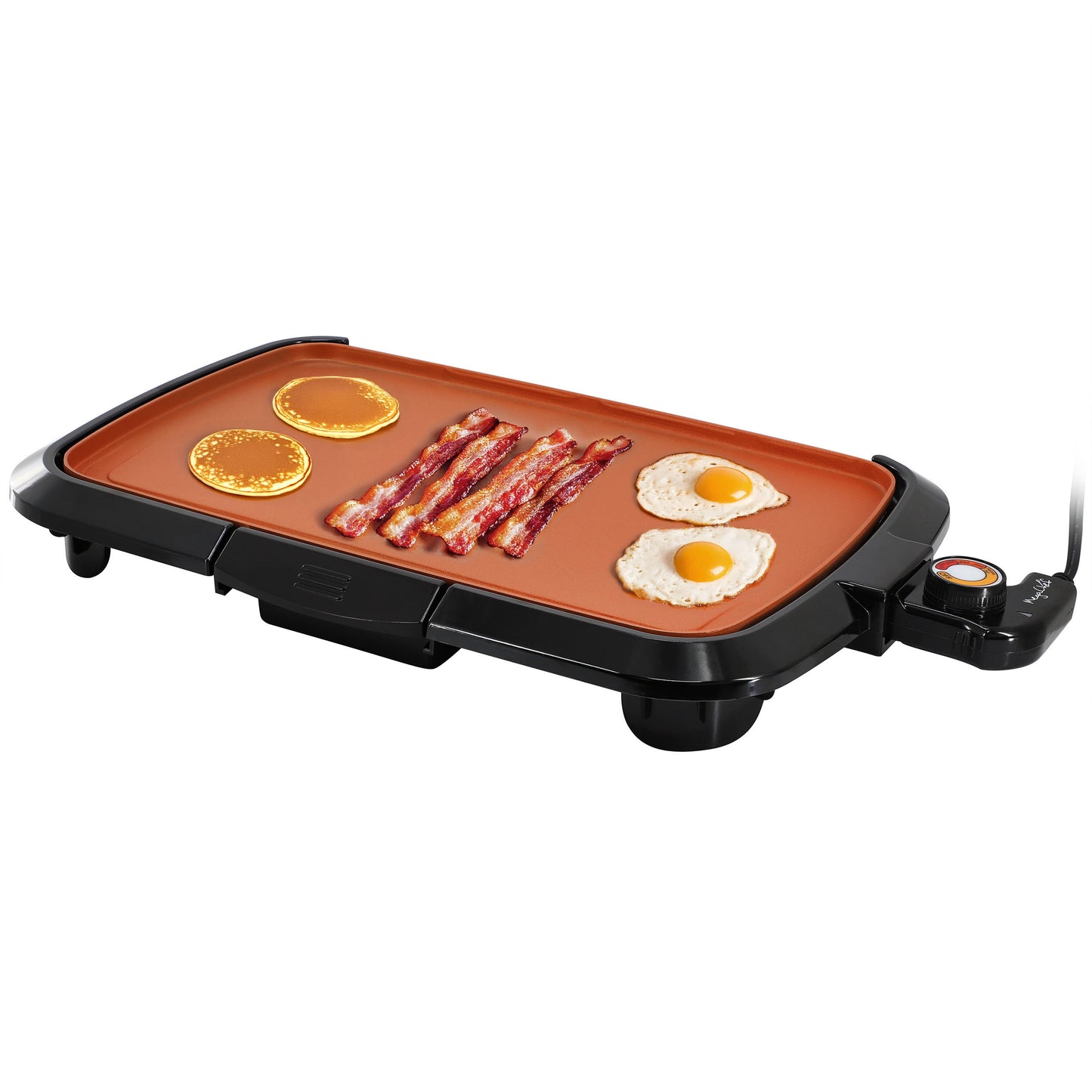 MegaChef 16" Electric Grill Black w Copper Coating