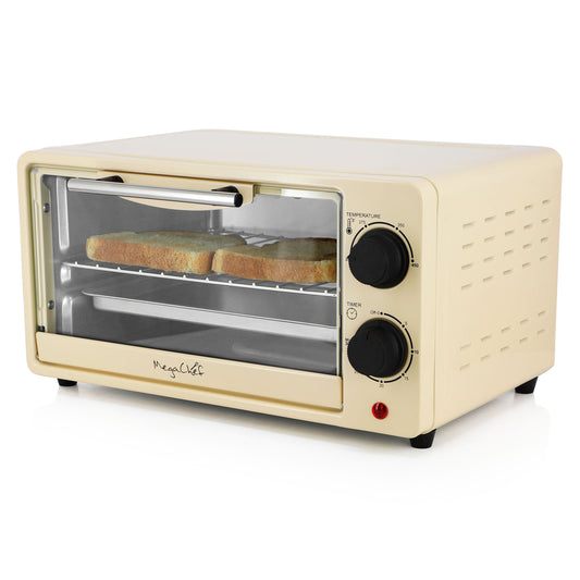 MegaChef 9.5 qt Electric Counter Top Toaster Oven Cream