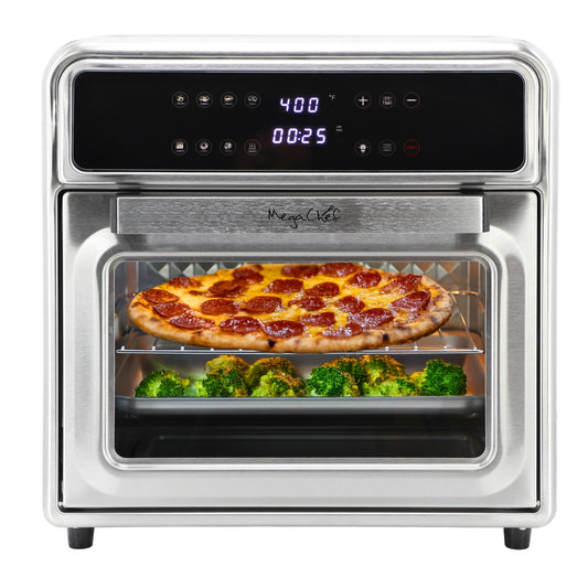 MegaChef 20 Liter Stainless Steel Digital Electric Multi-Function Air Fryer & Co